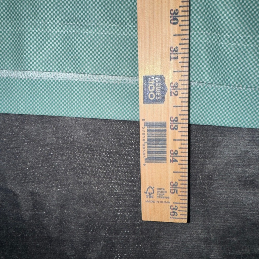 FootJoy Mens ProDry Golf Polo Shirt Large Mint Green White Micro Check FJ Logo - Picture 4 of 5